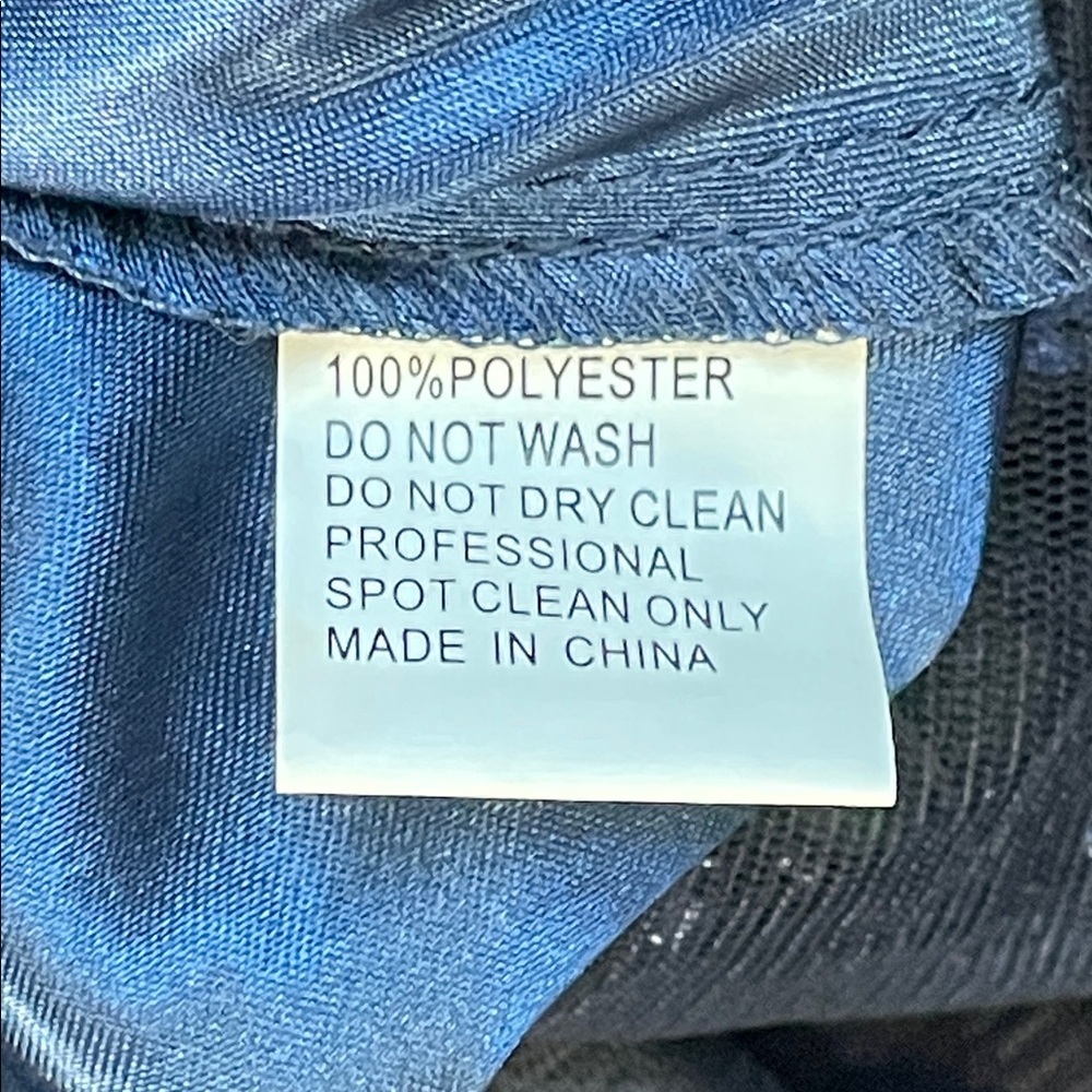 NWT Mac Duggal 67910 Floral Applique Tea Dress Fit Flare Illusion Neck Midnight - Picture 11 of 12